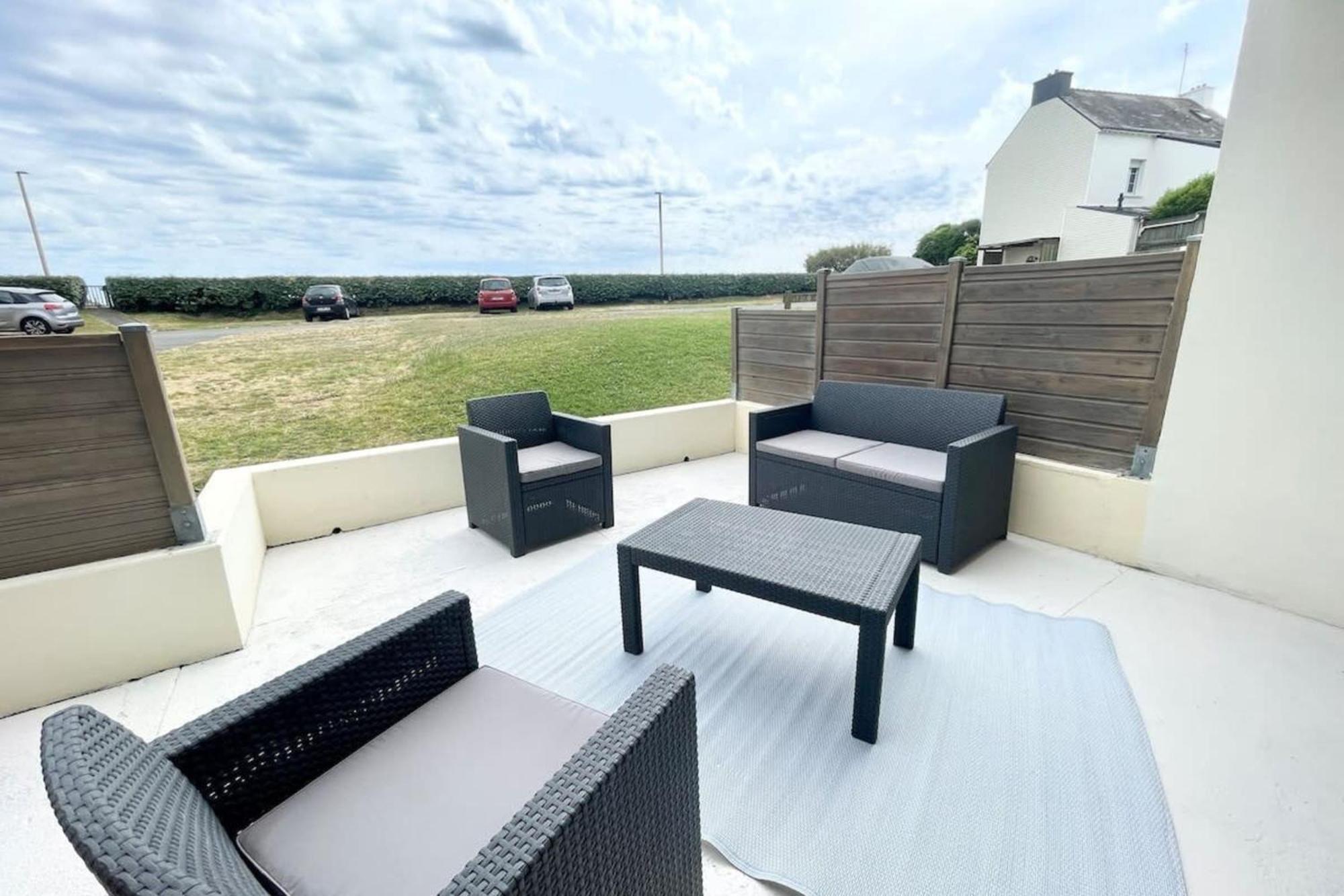 T3 Neuf Archi Cocooning Terrasse Face A La Mer Ploemeur Buitenkant foto