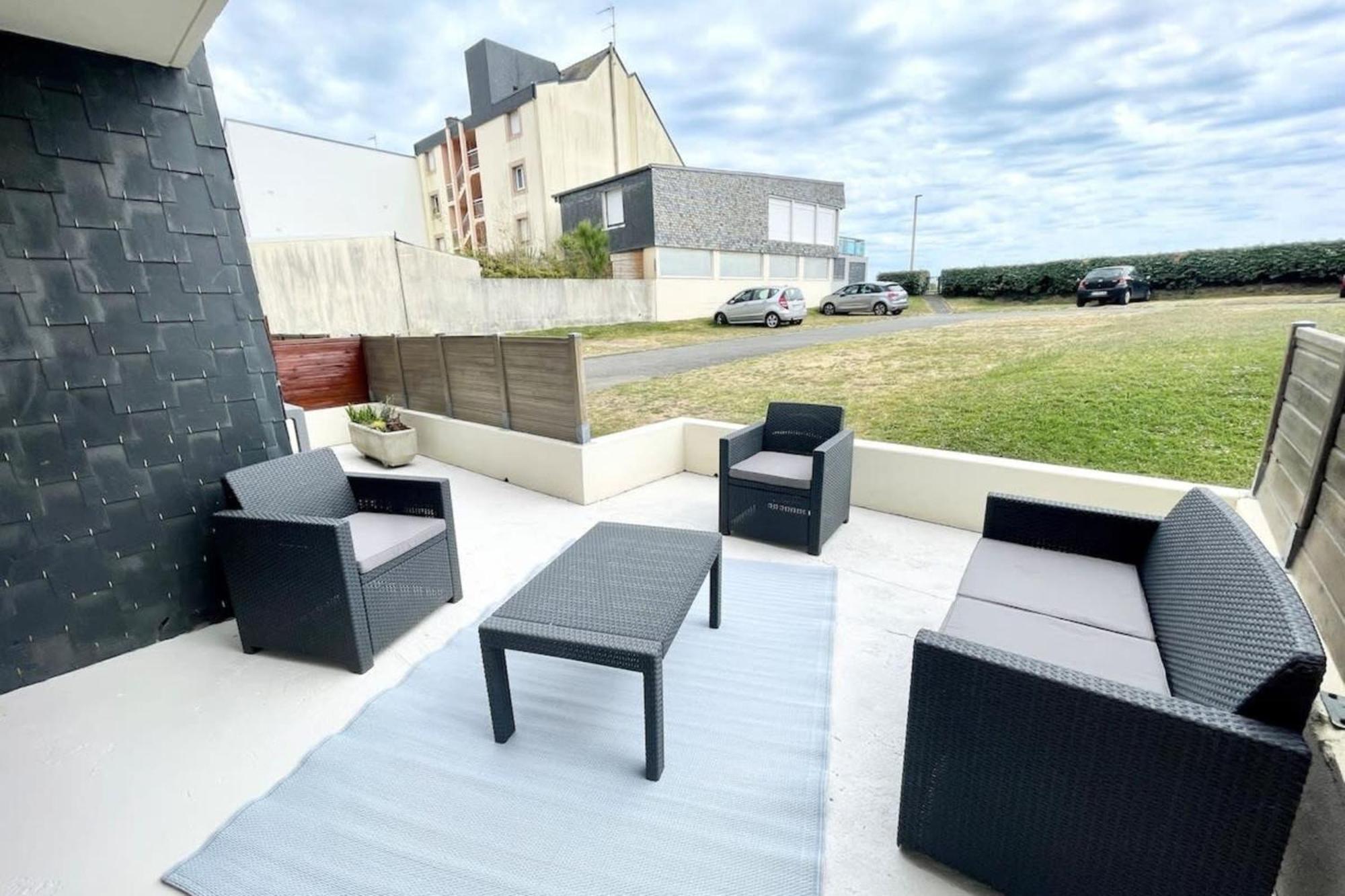 T3 Neuf Archi Cocooning Terrasse Face A La Mer Ploemeur Buitenkant foto